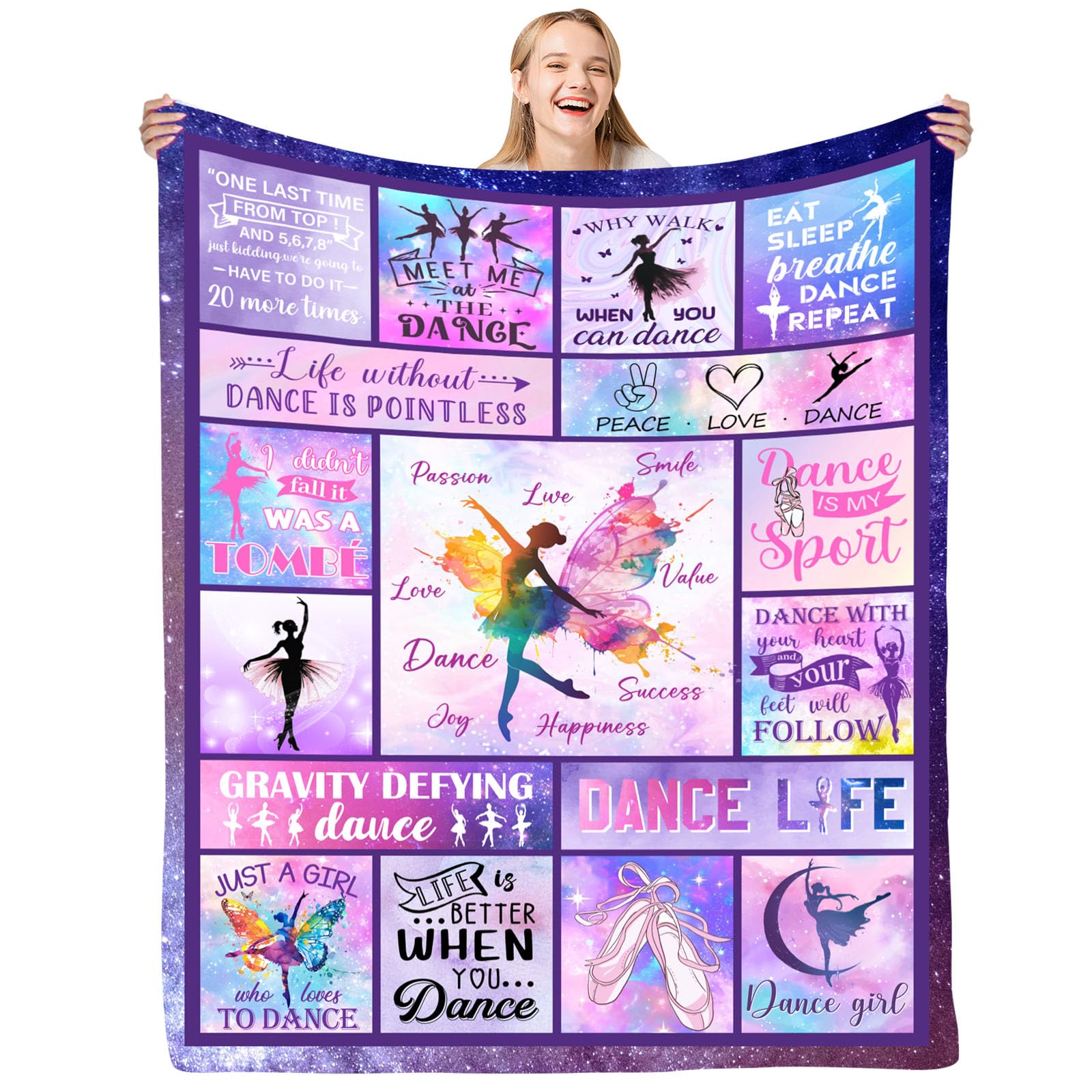 Wadhulktil Gifts For Dancers, Dance Gifts Dance Recital Gifts For Girls, Dance Blanket, Dancer Gifts For Girls Teens, Ballet Bla